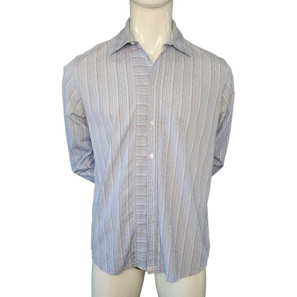 Ted Baker Men's Textured  Striped Shirt (Size 4) - Picture 2 of 7